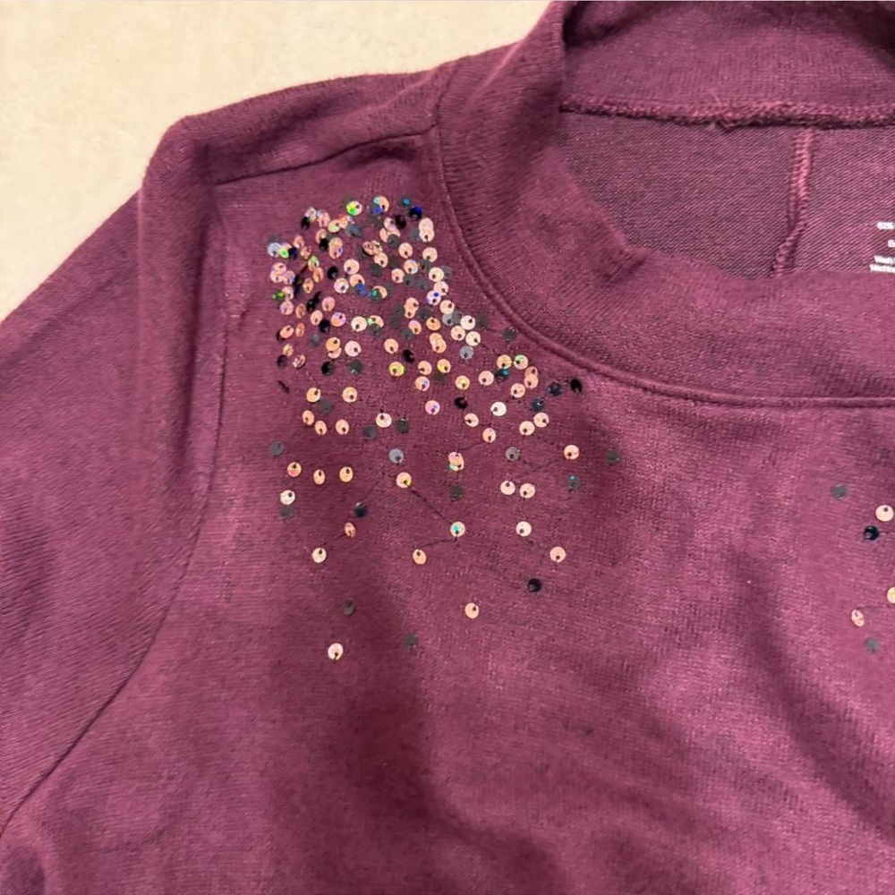 So Maroon Sequin Sweater Dress - Picture 3 of 4